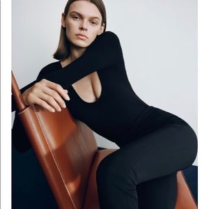 Zara NWT scoop Neck Bodysuit